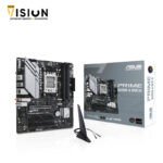 ASUS PRIME B650M-A WIFI II Micro-ATX motherboard DDR5 — PCIe 5.0 M.2 support, Realtek 2.5Gb Ethernet, Wi-Fi 6, DisplayPort, VGA, HDMI, SATA 6 Gbps, USB 3.2 Gen 2 ports, front USB 3.2 Gen 1 Type-C, BIOS FlashBack, Aura Sync