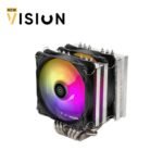 SilverStone Hydrogon D120 ARGB Dual tower CPU cooler with 6 heat-pipes and dual 120mm ARGB fans - الصورة 2
