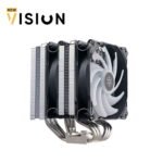 SilverStone Hydrogon D120 ARGB Dual tower CPU cooler with 6 heat-pipes and dual 120mm ARGB fans - الصورة 5