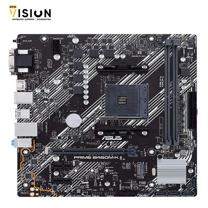 ASUS Prime B450M-K II AMD AM4 Socket Motherboard-2 B450M-K II