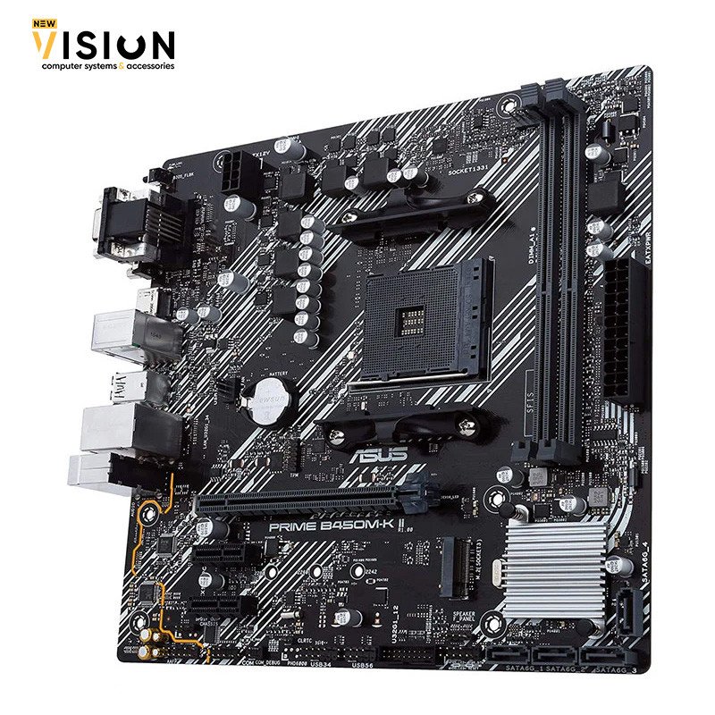 ASUS Prime B450M-K II AMD AM4 Socket Motherboard-4 B450M-K II