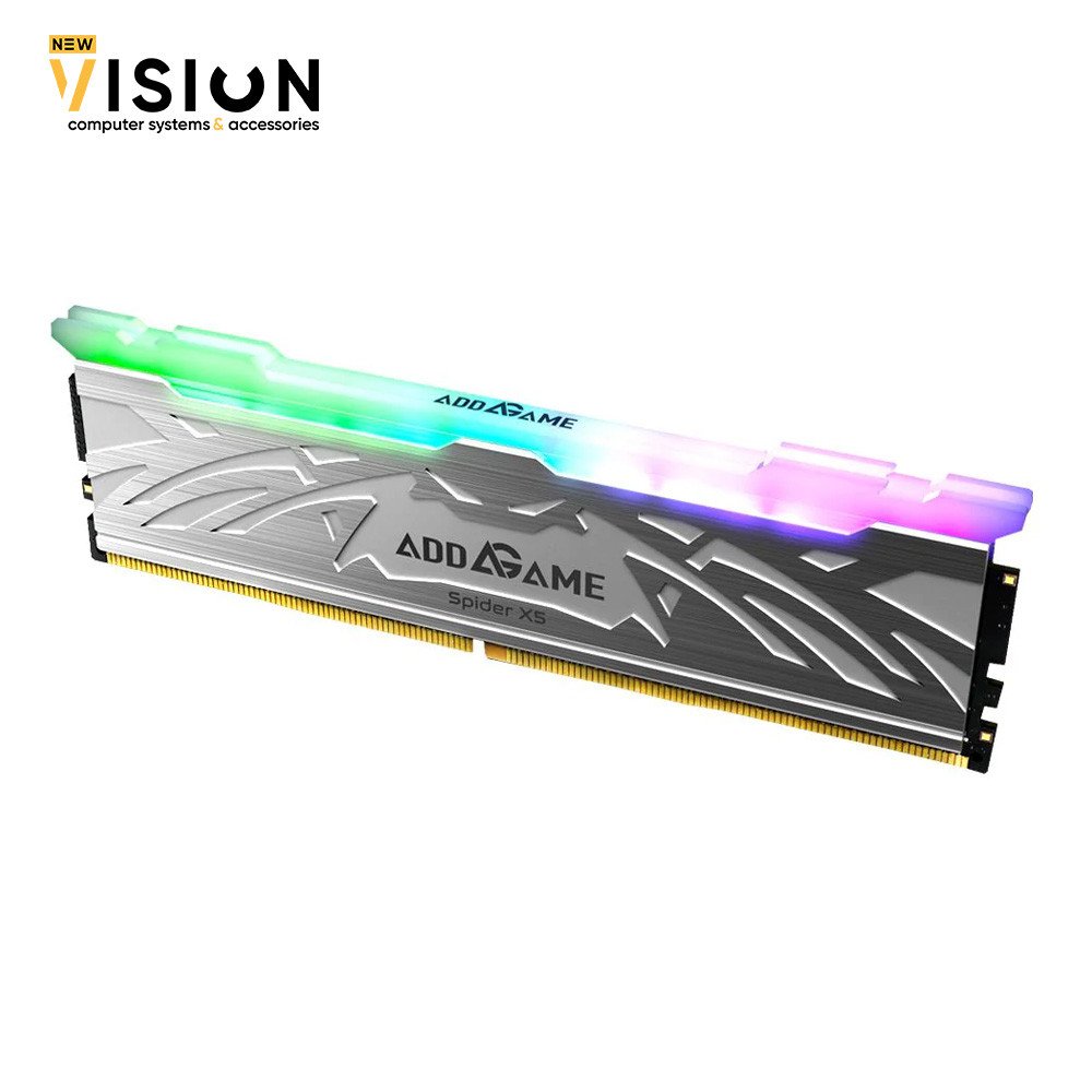 Addlink AddGame Spider X5 16Gb DDR5 6400Mhz CL38 RGB Silver Desktop Memory-2 Addlink AddGame Spider X5 16Gb DDR5 6400Mhz CL38 RGB Silver Desktop Memory - الصورة 2