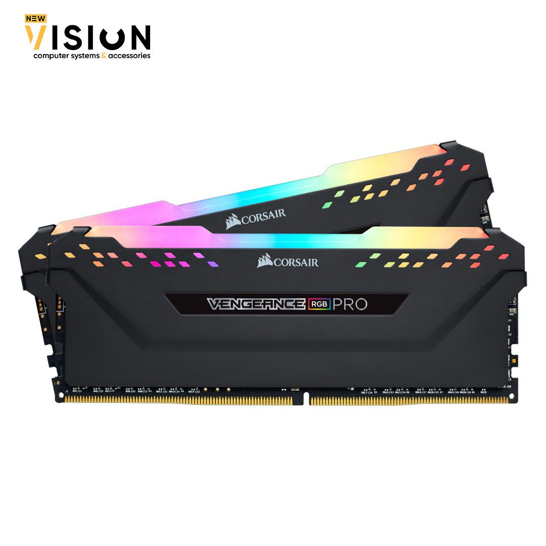 Corsair VENGEANCE RGB PRO 32GB (2 x 8GB) DDR4 3200MHz C16 RAM Kit Black-1 Corsair VENGEANCE RGB PRO 32GB (2 x 16GB) DDR4 3200MHz C16 RAM Kit Black - الصورة 1