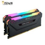 Corsair VENGEANCE RGB PRO 32GB (2 x 16GB) DDR4 3200MHz C16 RAM Kit Black - الصورة 3