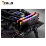 Corsair VENGEANCE RGB PRO 32GB (2 x 16GB) DDR4 3200MHz C16 RAM Kit Black - الصورة 4
