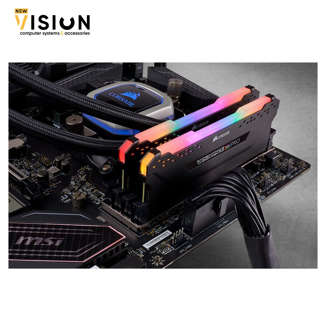 Corsair VENGEANCE RGB PRO 32GB (2 x 8GB) DDR4 3200MHz C16 RAM Kit Black-4 Corsair VENGEANCE RGB PRO 32GB (2 x 16GB) DDR4 3200MHz C16 RAM Kit Black - الصورة 4