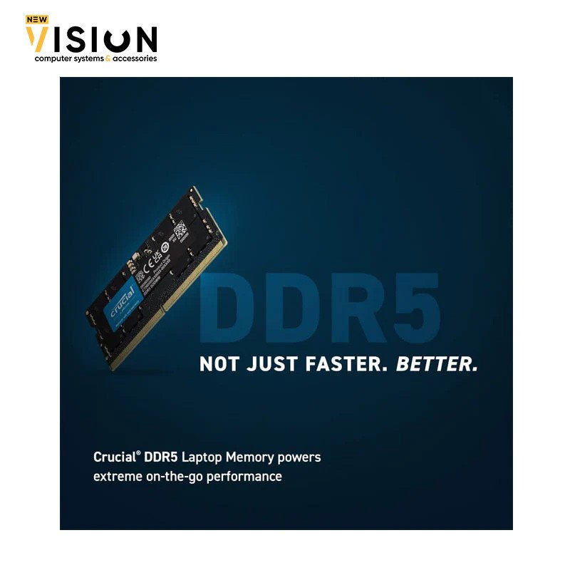 Crucial 16GB DDR5 4800MHZ Laptop Memory-2 Crucial 16GB DDR5 4800MHZ Laptop Memory - الصورة 2