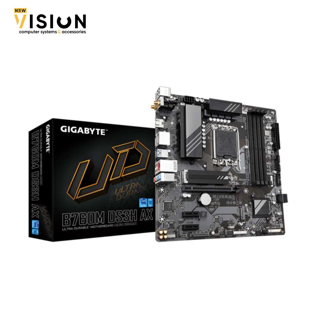 Gigabyte B760M Ds3H AX DDR5 Motherboard-1 Gigabyte B760M DS3H AX DDR5 Motherboard - الصورة 1