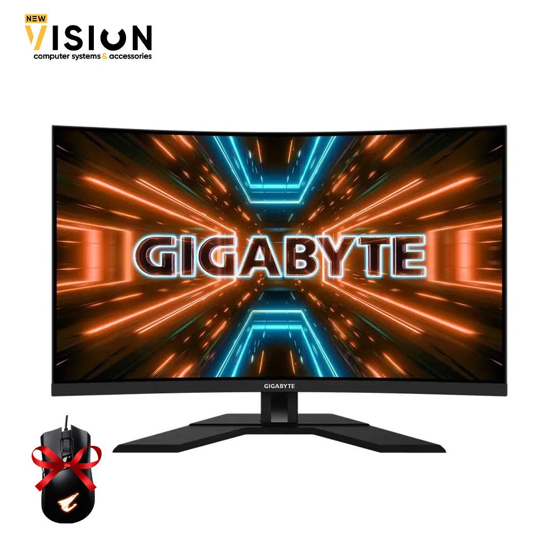 Gigabyte M32QC 32 Inch 165Hz 170Hz OC 1Ms 2K VA Curved Gaming Monitor + Gigabyte Aorus M3 Gift Free Gigabyte M32QC 32 Inch 165Hz 170Hz OC 1Ms 2K VA Curved Gaming Monitor + Gigabyte Aorus M3 Gift Free - الصورة 1