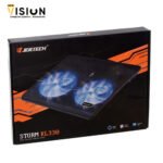 Jertech KL330 Thin Multi Function Laptop Cooler With Blue Light And 2 Fan - الصورة 4