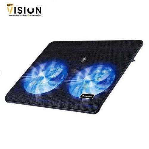 Jertech KL330 Thin Multi Function Laptop Cooler With Blue Light And 2 Fan-4 Jertech KL330 Thin Multi Function Laptop Cooler With Blue Light And 2 Fan - الصورة 2