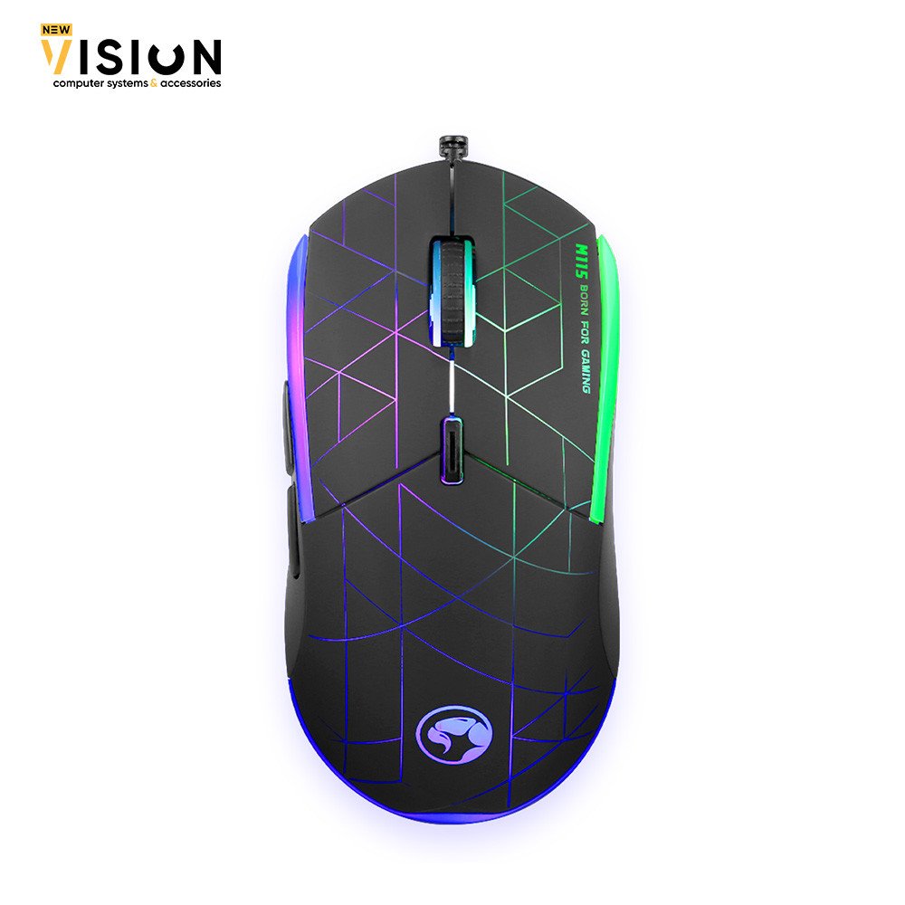 Marvo M115 4000 DPI Gaming Mouse with 7 Color Backlights Marvo M115