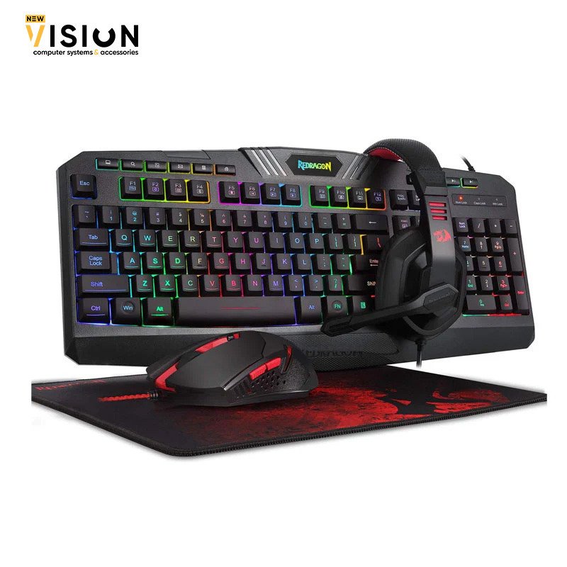 REDRAGON S101-BA-2 4×1 WIRED RGB BACKLIT GAMING KEYBOARD AND MOUSE REDRAGON S101-BA-2 4×1