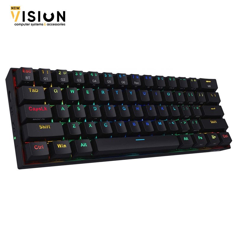 Redragon K530 Draconic 60% Compact RGB Wireless Mechanical Keyboard Redragon K530 Draconic 60% Compact RGB Wireless Mechanical Keyboard, 61 Keys TKL Designed 5.0 Bluetooth Gaming Keyboard - الصورة 1