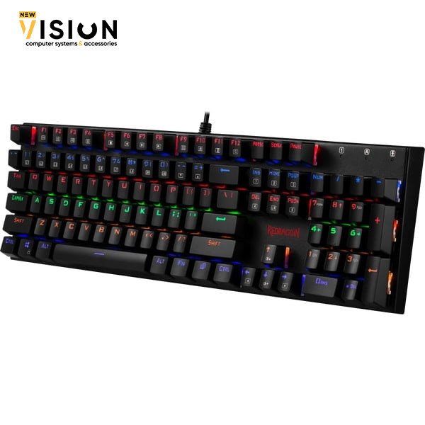 Redragon K565 Rudra Rainbow Mechanical Gaming Keyboard - Blue Switch-1 Redragon K565 Rudra Rainbow Mechanical Gaming Keyboard - Blue Switch - الصورة 1