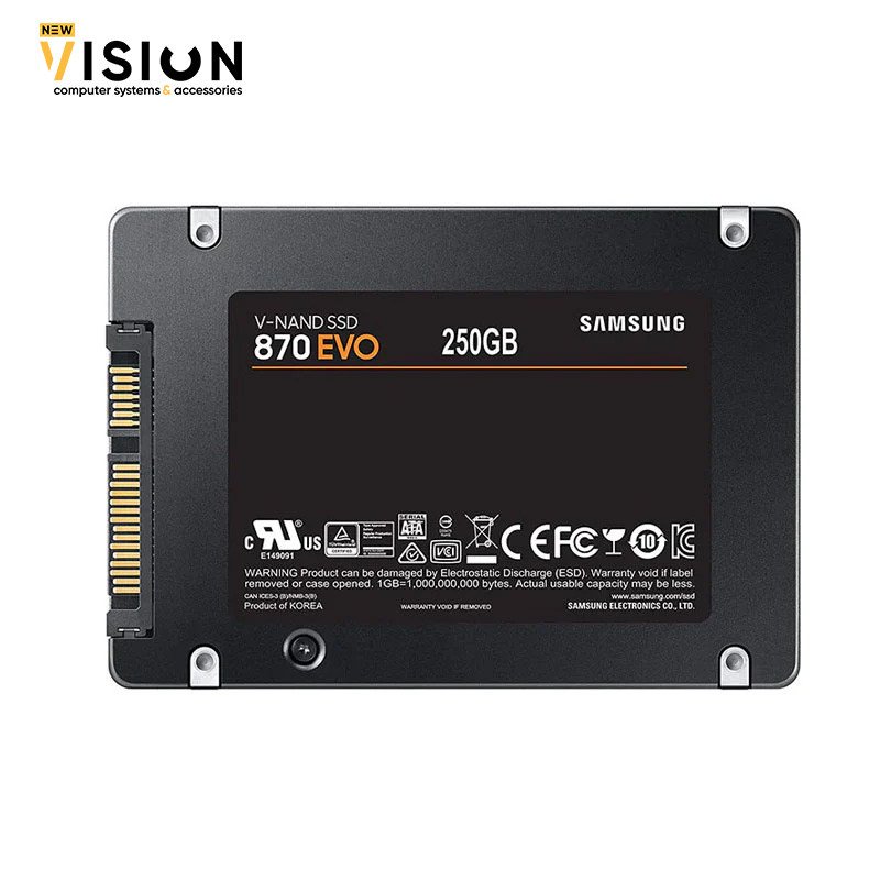 Samsung 870 EVO 250GB SATA 2.5 Solid State Drive (SSD)-3 Samsung 870 EVO 250GB SATA 2.5" Solid State Drive (SSD) - الصورة 3