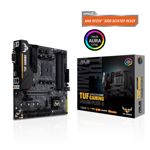 TUF-GAMING-B450-M-PLUS-II1-2.png Asus Tuf Gaming B450M Plus II - الصورة 1