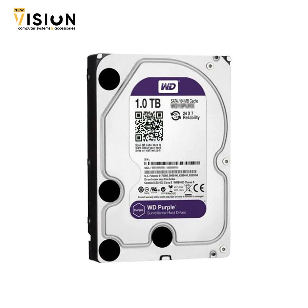 WD Purple 1TB Surveillance Hard Disk Drive 3.5 Inch-3 WD Purple 1TB