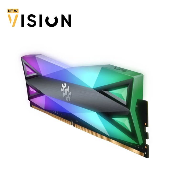 d602-1-2.jpg XPG SPECTRIX D60G 16G DDR4 3200Mhz RGB CL16 BLACK - الصورة 2