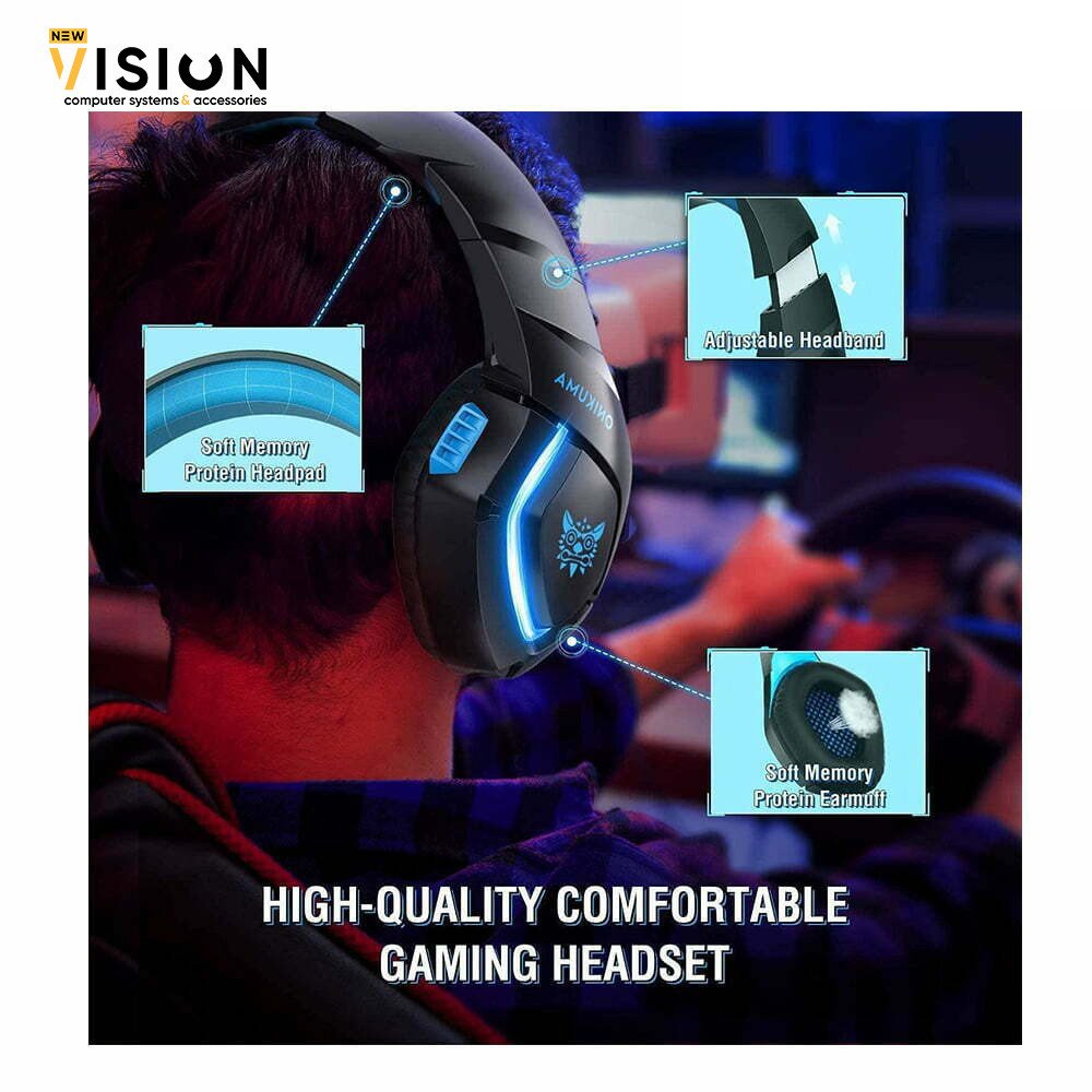 onikuma-k1b-blue-gaming-headset-7-1-surround-sound-50mm-drivers-noise-canceling-mic-pc-ps4-3-mobile-xbox-laptop-1 Onikuma K1B BLUE Gaming Headset – 7.1 Surround Sound – 50MM Drivers – Noise Canceling Mic - الصورة 3