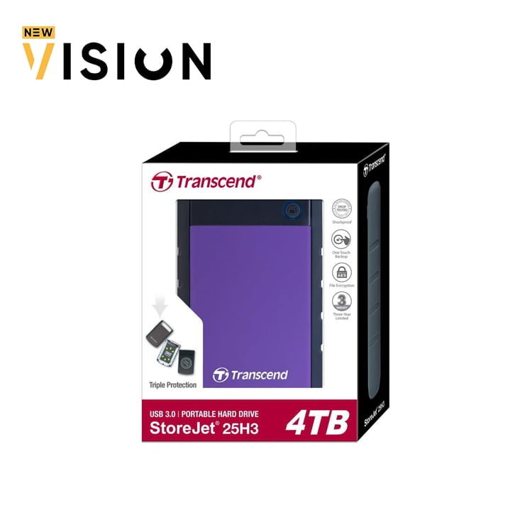 transcend-4tb-storejet-25h3-anti-shock-external-hard-drive-3.jpg Transcend 4TB StoreJet 25H3 2.5-inch USB3.0 Portable Hard Drive - الصورة 1