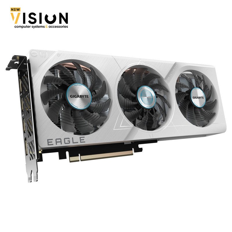 Gigabyte GeForce RTX 4060 EAGLE OC ICE 8G Graphic Card - White-3 Gigabyte GeForce RTX 4060 EAGLE OC ICE 8G Graphic Card - White - الصورة 3
