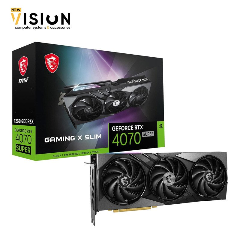 MSI GeForce RTX 4070 SUPER 12G GAMING X SLIM GDDR6X Graphics Card, DLSS 3-1 MSI GeForce RTX 4070 SUPER 12G GAMING X SLIM GDDR6X Graphics Card, DLSS 3 - الصورة 1
