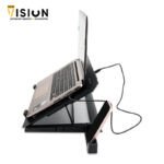 ⁦Redragon IVY GCP500 Laptop Cooler – Support 12 to 15.6 Inch – 2 USB Port – Fan Speed Control – Aluminum Panel Faster Cooler – RGB Light Mode – Two Phone Holder⁩ - الصورة ⁦4⁩