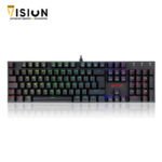 Redragon K565 RUDRA RGB LED Backlit Mechanical Gaming Keyboard with 104 Professional Keys-Linear Red Switches - الصورة 3