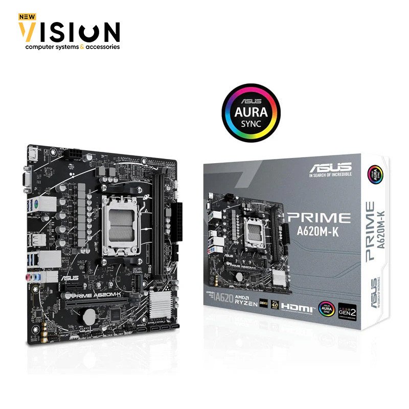 ASUS PRIME A620M-K AMD Ryzen AM5 Micro ATX DDR5 HDMI Motherboard-4 ASUS PRIME A620M-K AMD Ryzen AM5 Micro ATX DDR5 HDMI Motherboard - الصورة 1
