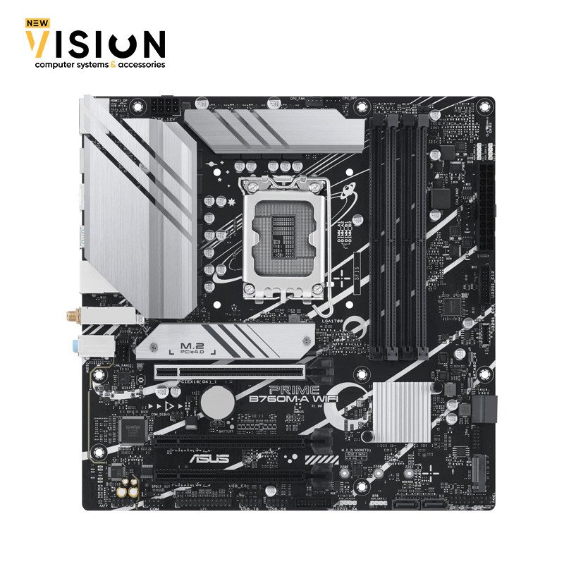 ASUS PRIME B760M-A WIFI LGA1700 DDR5 Motherboard-3 ASUS PRIME B760M-A WIFI LGA1700 DDR5 Motherboard - الصورة 3