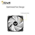 ⁦Asus TUF Gaming LC 240 ARGB all-in-one liquid CPU cooler with Aura Sync and dual TUF Gaming 120 mm ARGB radiator fans⁩ - الصورة ⁦4⁩
