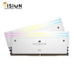 PC RAM CORSAIR 64G-Dominator Titanium RGB -2x32GB DDR5 6600MHz CL32 (WHITE)