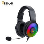 Redragon H350 Pandora RGB Wired Gaming Headset, Dynamic RGB Backlight - Stereo Surround-Sound - 50MM Drivers - Detachable Microphone, Over-Ear Headphones Works for PC/PS4/XBOX One/NS (Black)