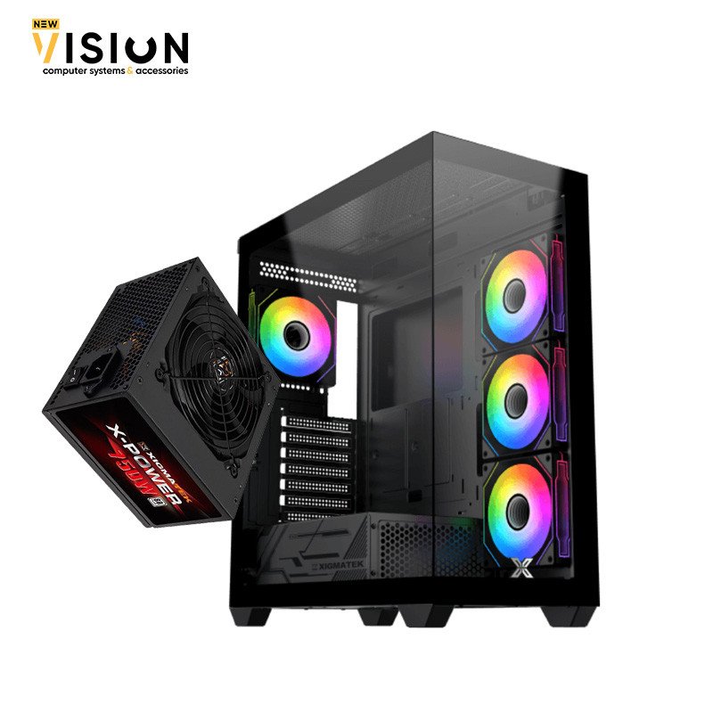 Xigmatek Blast ARGB + X-Power 750W 80 Plus White Mid Tower Case-1 Xigmatek Blast ARGB + X-Power 750W 80 Plus White Mid Tower Case - الصورة 1