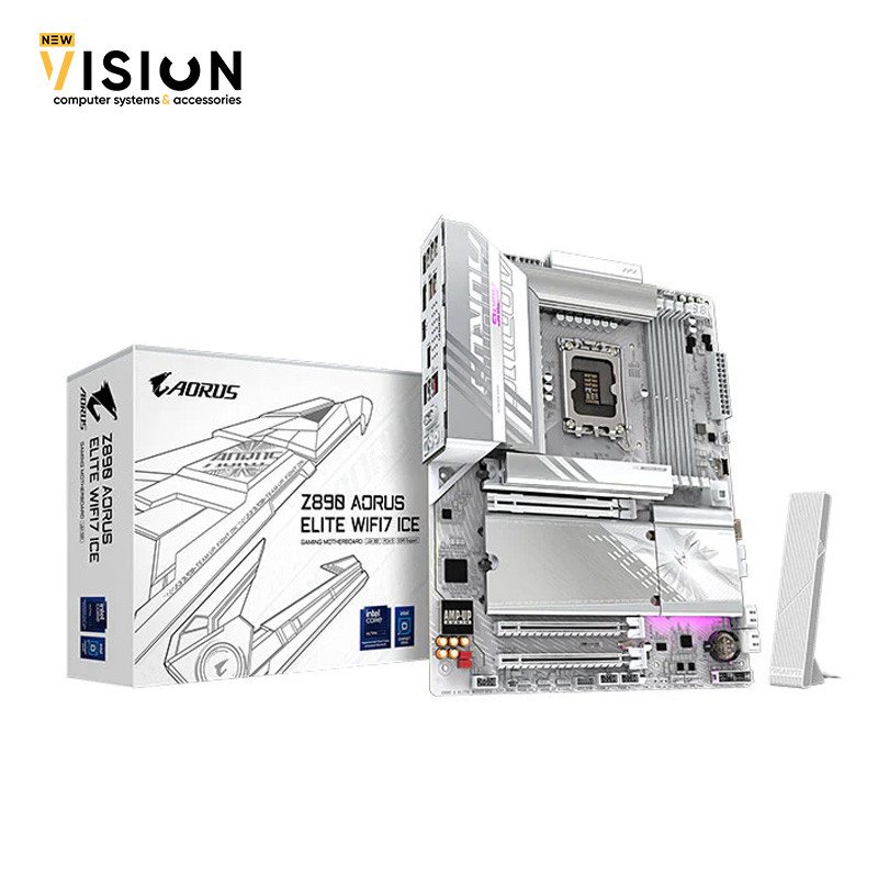 GIGABYTE Z890 AORUS ELITE WIFI7 ICE DDR5 LGA1851 Motherboard-1 GIGABYTE Z890 AORUS ELITE WIFI7 ICE DDR5 LGA1851 Motherboard - الصورة 1