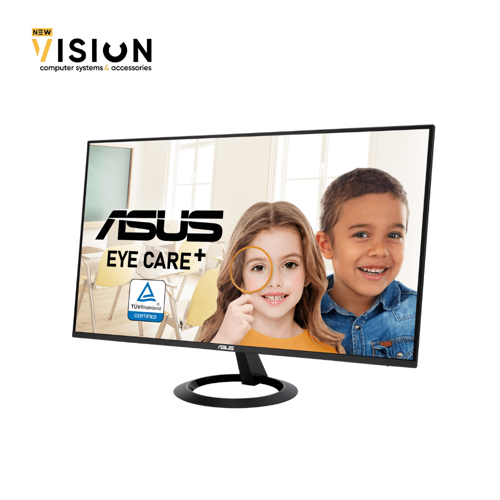 Untitled design (15) ASUS VZ27EHF Eye Care Gaming Monitor – 27 inch Full HD (1920 x 1080), IPS, Frameless, 100Hz, Adaptive-Sync, 1ms MPRT, HDMI, Low Blue Light, Flicker Free, Wall Mountable - الصورة 1