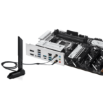 ⁦AMD B650 ATX motherboard, DDR5, PCIe 5.0 Ready, three M.2 slots, Wi-Fi 6E, Realtek 2.5Gb Ethernet, DisplayPort, HDMI™, rear USB 10Gbps Type-A & Type-C® support, BIOS FlashBack™, Aura Sync⁩ - الصورة ⁦4⁩