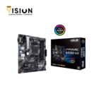AMD B450 (Ryzen AM4) micro ATX motherboard with M.2 support, HDMI/DVI-D/D-Sub, SATA 6 Gbps, 1 Gb Ethernet, USB 3.2 Gen 2 Type-A, BIOS FlashBack™, and Aura Sync RGB lighting support