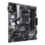 ⁦AMD B450 (Ryzen AM4) micro ATX motherboard with M.2 support, HDMI/DVI-D/D-Sub, SATA 6 Gbps, 1 Gb Ethernet, USB 3.2 Gen 2 Type-A, BIOS FlashBack™, and Aura Sync RGB lighting support⁩ - الصورة ⁦4⁩
