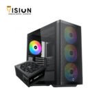 XIGMATEK Osiris ARGB 4 Fan 140mm BTF +  750w 80+ GOLD Super Tower Case