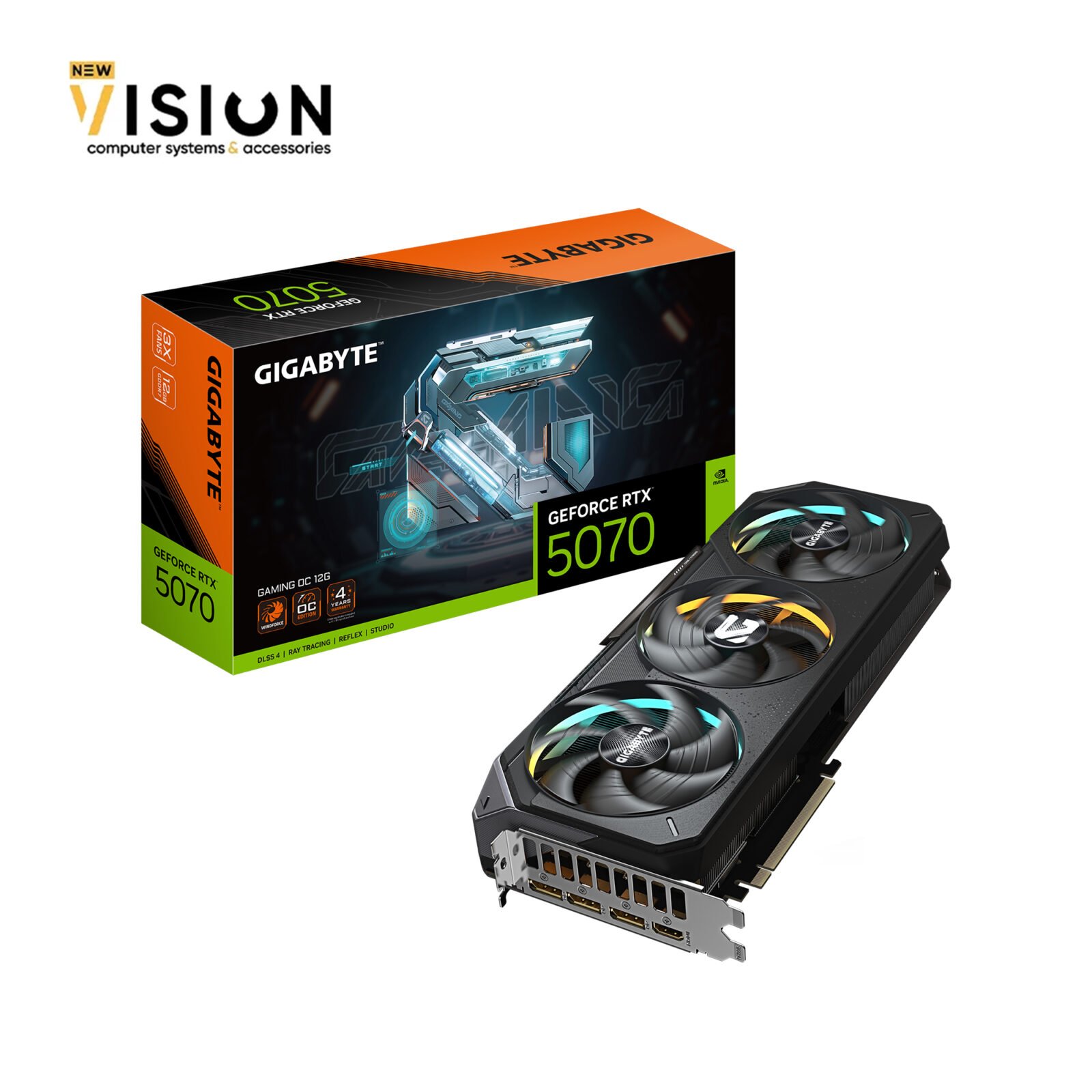 GIGABYTE GeForce RTX 5070 GAMING OC 12G-GDDR7-WINDFORCE Cooling GIGABYTE GeForce RTX 5070 GAMING OC 12G-GDDR7-WINDFORCE Cooling - الصورة 1