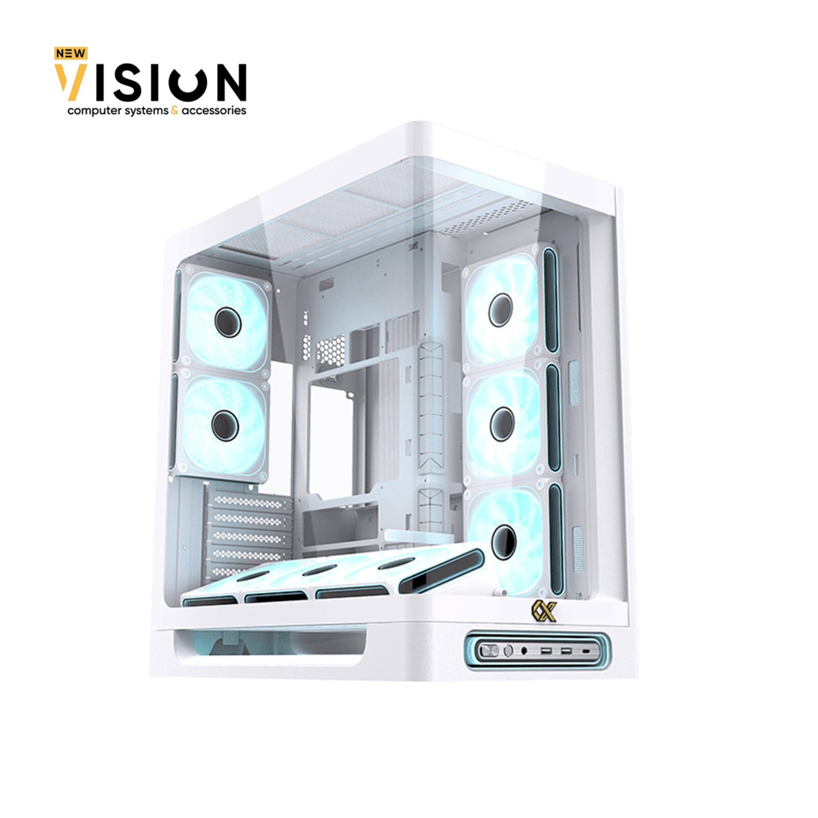 XIGMATEK Heaven Arctic 8 ARGB Fans PWM Type-C E-ATX Support BTF Curved Glass Case XIGMATEK Heaven Air Arctic 8 ARGB Fans PWM Type-C E-ATX Support BTF Curved Glass Case - الصورة 1