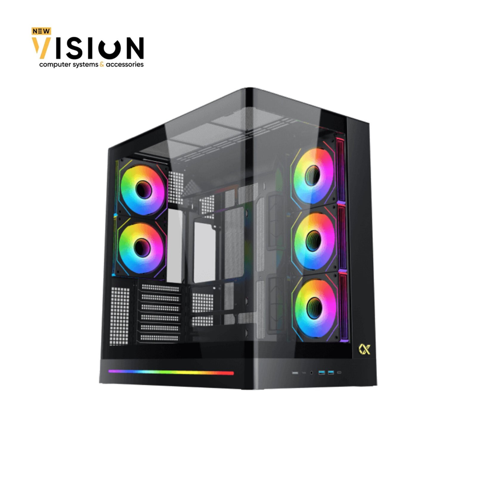 XIGMATEK Pano II AIR Type C 8 Fan ARGB Pwm Curved TG EATX SuperTower Case XIGMATEK Pano II AIR Type C 8 Fan ARGB Pwm Curved TG EATX SuperTower Case New VisionStore - الصورة 1